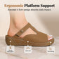 ✨ULTIMO GIORNO SCONTO DEL 50% – Sandali con zeppa e intagli | Un must per l'estate ☀️ | Supporto per l'arco plantare, tessuto morbido, vestibilità regolabile 👡