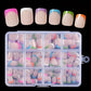 🔥OFFERTA SPECIALE 54% DI SCONTO🔥💅 Unghie finte Color Pop con adesivo – colori vivaci, applicazione facile e immediata! ✨🌸