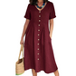 🎉 SALDO A TEMPO LIMITATO -54%! 💕 Abito midi dalla vestibilità morbida e leggera, perfetto per l'estate 👗🌿🌞