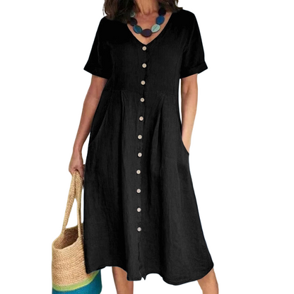 🎉 SALDO A TEMPO LIMITATO -54%! 💕 Abito midi dalla vestibilità morbida e leggera, perfetto per l'estate 👗🌿🌞