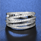 💍🔥 50% OFF + 1+1 GRATIS – Offerta a Tempo Limitato!💥💫Anello crossover regolabile a più fasce – Zirconi incastonati a pavé scintillanti