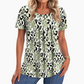 💥【OFFERTA LIMITATA -62%】🔥Top stampato con collo tondo oversize | Vestibilità casual | Anti-piega e traspirante | Motivo artistico unico | Verde/Viola/Blu, taglie dalla S alla 3XL
