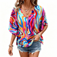 💥【OFFERTA LIMITATA 50% DI SCONTO】🔥 Top con Stampa Mandala e Maniche a Pipistrello | Stampa Digitale Indelebile | Vestibilità Rilassata e Traspirante | Anti-piega & Senza Stiratura | Più Colori S-2XL