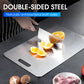 🔪 Tagliere in Acciaio Inox 304 Antibatterico e Antimuffa – Doppia Faccia, Facile da Pulire, Superficie Igienica, Maniglie Ergonomics, Varie Misure