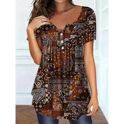 🔥 OFFERTA LIMITATA – 60% DI SCONTO!👚🌞Top casual da donna con scollo a V – Tessuto morbido, vestibilità che valorizza la figura e traspirante – Perfetto per le giornate estive e per uno stile disinvolto ✨