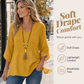 Top casual da donna con scollo a V e ricami