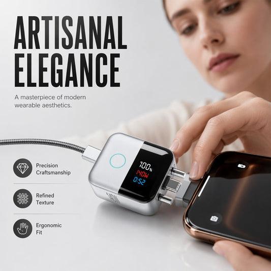 ⚡ Caricabatterie intelligente USB-C con display a LED: si spegne automaticamente una volta completata la ricarica e dispone di protezione da surriscaldamento e sovratensione