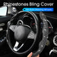 🔥Coprivolante Auto Bling con Strass di Cristallo 🚗💎 - Presa Antiscivolo | Interno Morbido | Installazione Facile | 6 Colori | 66% DI SCONTO