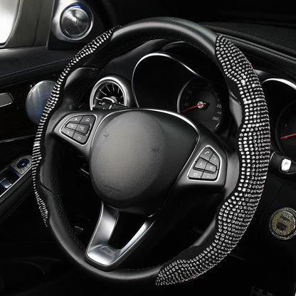 🔥Coprivolante Auto Bling con Strass di Cristallo 🚗💎 - Presa Antiscivolo | Interno Morbido | Installazione Facile | 6 Colori | 66% DI SCONTO