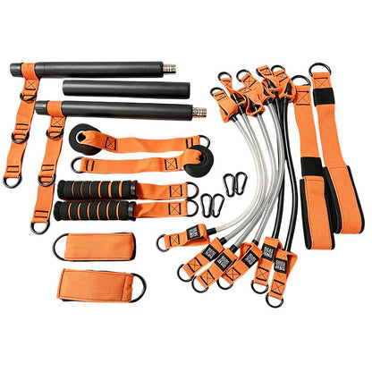 🔥Sconto del 50% a tempo limitato! 💪Indispensabile per gli appassionati di fitness! 🧘🏻‍♀️Allenati con il Pilates a casa! 🏋️‍♀️Kit portatile con barra per Pilates e 6 fasce elastiche