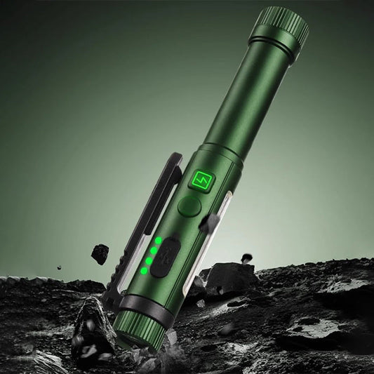 🏭Diretto dalla Fabbrica -50%！🔥50.000 Pezzi Venduti！🔆🔦Più Luminoso, Veloce e Portatile！✨️Torcia Penna Multifunzione con Magnete Forte