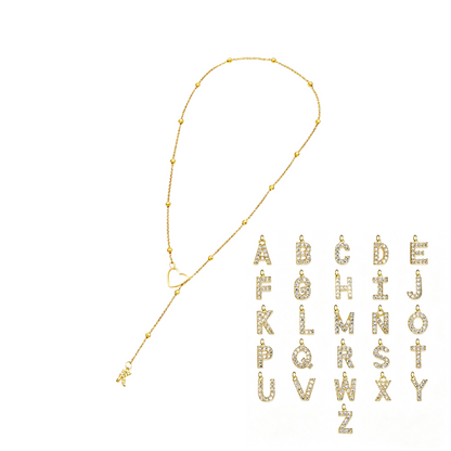 🥳VENDITA CALDA 2026🥳💞50K+ VENDUTI!⏳✨Collana in Acciaio Inossidabile a Forma di Y con Cuore e Iniziale