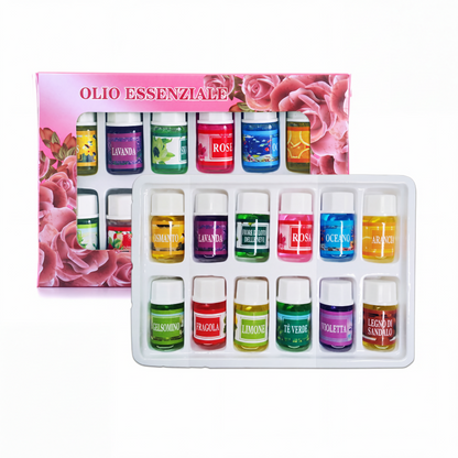 🔥Offerta Limitata -50%！🎁🌺Il profumo fresco ti solleva l'umore！🌷Set da 12 Oli Essenziali Idrosolubili