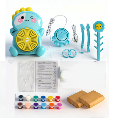 🎨 SCONTO 50%! 🏺 Set Tornio Elettrico per Bambini FAI DA TE – Facile da usare, esperienza creativa & sicuro – Perfetto per modellare e creare con l’argilla 👧