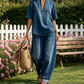🔥 60% DI SCONTO – OFFERTA LIMITATA! Set Denim Estivo da Donna Top con Scollo a V + Pantaloni a Gamba Larga – look completo, elegante e comodo per l'estate.