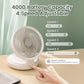 🔥 60% OFF – Ventilatore Pieghevole EDON 4000mAh |🦒🎒🏃‍♀️ 120° oscillazione, 90° regolabile, 4 velocità, ultra silenzioso, luce LED, montabile a parete, USB-C, portatile per casa ufficio campeggio 🌀