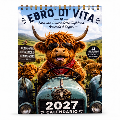Calendario da parete 2027 Mucca delle Highland
