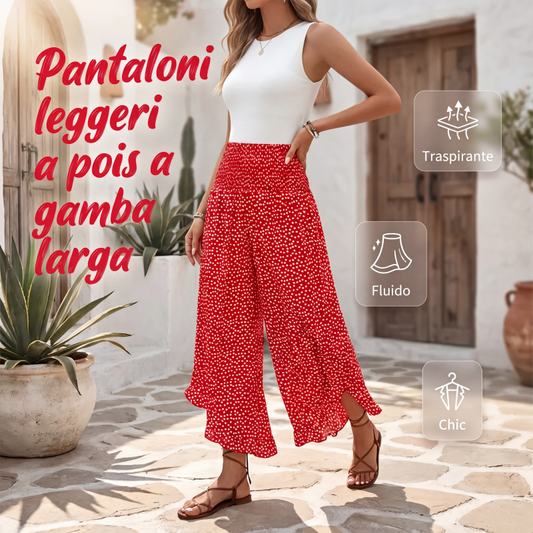 🎁Novità 50% DI SCONTO💥Pantaloni larghi a vita alta fluida da donna – Snellenti, comodi ed eleganti