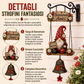 🔔🧙‍♂️ SCONTO DEL 50%! Campanello da esterno con gnomo – Affascinante statuetta di gnomo con campanellino melodioso. Realizzato in resistente lega di zinco, resistente alle intemperie e facile da appendere: un benvenuto stravagante per ogni ospite! 🏠✨