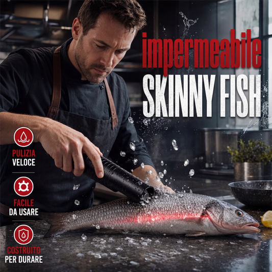 🐟 SCONTO DEL 60%! Squamatrice elettrica per pesce – Rimuove le squame in modo facile e veloce | Impermeabile e meno disordine in cucina