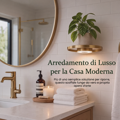 📢📢SCONTO DEL 50%!!Mensola a muro galleggiante con luce LED ambientale integrata