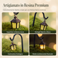 🏡 SCONTO DEL 50% ORA! Palo per piante con lanterna retrò luminosa – Mini lanterna luminosa per giardino su palo, decorazione premium in resina fai-da-te per giardino delle fate, adatta per micro-paesaggi, piante in vaso e ornamenti per il cortile