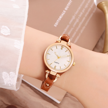 ⌚ -70% DI SCONTO! Orologio Elegante Minimalista – Movimento al Quarzo, Cinturino in Pelle Morbida, Colori alla Moda 🌟6 colori, quadrante chiaro, look moderno e raffinato! 🎁✨