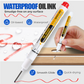 Pennarello a Base di Olio con Punta Extra Lunga 20 mm | Impermeabile, Anti-Macchia e Resistente allo Sbiadimento | Scrive su Legno, Metallo, Plastica e Superfici Oleose – Design Cap-Off, Non si Secca