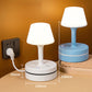 💡 Lampada da Comodino con 3/4 Prese AC e 2 USB + USB-C | Caricabatterie da Tavolo con Organizzatore Cavi, 3 Luci Regolabili (Calda/Naturale/Fredda) | Bianco, Blu, Rosa – Lunghezza Cavo 0,8/1,8 m