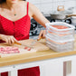 🍱 Contenitore trasparente per frigorifero – 50% DI SCONTO! OFFERTA LIMITATA! 📦 Con coperchio, impilabile, 3 misure: ✨ Ideale per alimenti, frutta e avanzi. Risparmia spazio e semplifica la conservazione quotidiana! 🧊