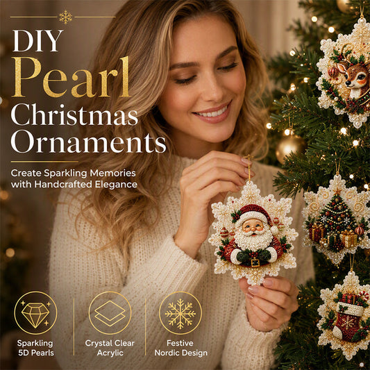 🎄50% DI SCONTO! Set di decorazioni natalizie fai-da-te da appendere con pittura 5D e perle, decorazioni per albero di Natale con strass, kit creativo artigianale per decorare la casa durante le feste
