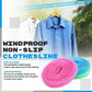 👕Stendibiancheria Portatile Antivento 🌬️ | Corda in PE con Griglia Antiscivolo e Ganci a S | Regolabile 8/10 m per Casa, Viaggio e Campeggio