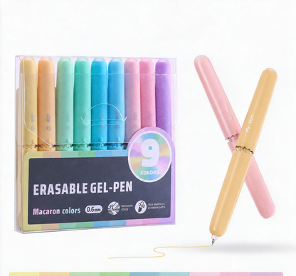 ✍️ Set di 9 Penne Gel Cancellabili Colorate – Scrivi, Cancella e Riscrivi! 🌈