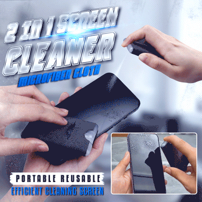 📱🧽Detergente 2 in 1 per Schermi con Panno in Microfibra