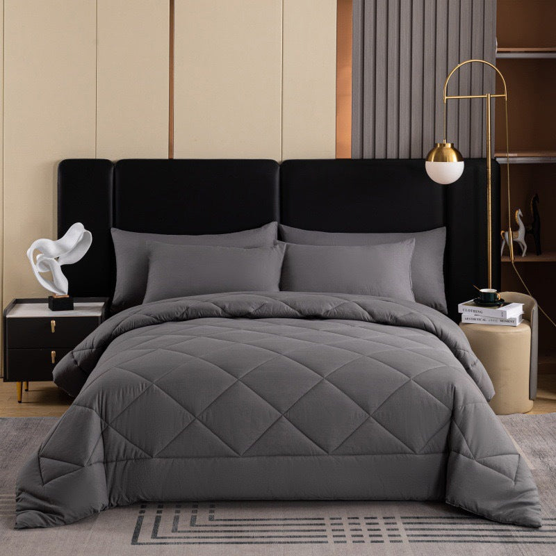 🔥🎁Novità: SCONTO DEL 71%🔥🛏️✨ Set piumone trapuntato da 3 pezzi con federe – comfort soffice come una nuvola, trapuntatura a rombi e microfibra resistente all’umidità 💤