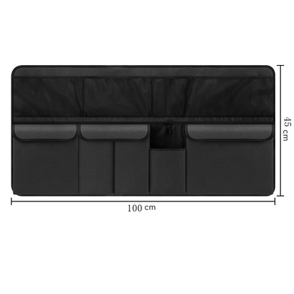 🚗✨ Organizzatore Portabagagli Auto Sospeso – Grande Capacità Multitasche! 🧺 Tessuto Oxford Idrorepellente 💧 Installazione Facile e Veloce ⚡ – 100x45 cm – Nero o Grigio Chiaro 🎨