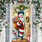 🎄 Copriporta Natalizio Decorativo 🎅 | Stampa HD Vivace di Babbo Natale ✨ | Tessuto in Poliestere Antipiega e Resistente ❄️ | Misura 90×180 cm per Ingresso e Feste 🚪