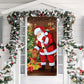 🎄 Copriporta Natalizio Decorativo 🎅 | Stampa HD Vivace di Babbo Natale ✨ | Tessuto in Poliestere Antipiega e Resistente ❄️ | Misura 90×180 cm per Ingresso e Feste 🚪