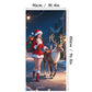 🎄 Copriporta Natalizio Decorativo 🎅 | Stampa HD Vivace di Babbo Natale ✨ | Tessuto in Poliestere Antipiega e Resistente ❄️ | Misura 90×180 cm per Ingresso e Feste 🚪