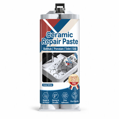 🛁 Acquista 1, ricevi 1 gratis 🧱 Pasta riparatrice per piastrelle in ceramica – Asciugatura rapida, riempitivo per crepe e scheggiature – Resina epossidica impermeabile per lavabi, piastrelle e marmo 🛠️