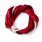 🧣 Collana Foulard da Donna con Perle e Chiusura Magnetica 🧲 | Raso Satin Elegante con Perle Luminose 📿 | Design 2 in 1 Indossabile Insieme o Separata ✨ | 7 Colori Raffinati