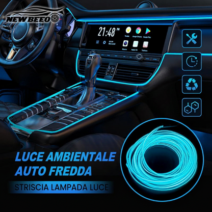 🎁SUBITO -63%!🚀 Striscia LED atmosfera per interni auto💡Molteplici opzioni di colore🔌Alimentazione USB✨Installazione semplice: luce ambientale per cruscotto e portiere